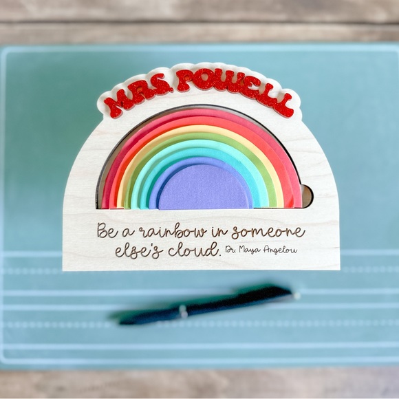 Sticky Notepad Holder Rainbow, Teacher Appreciation, Notepad Holder - Picture 3 of 4